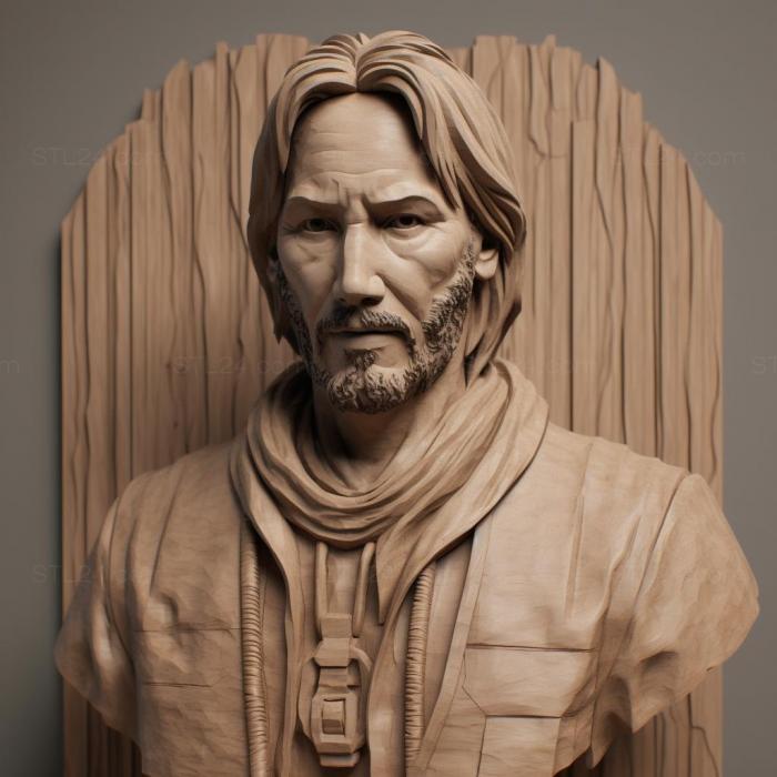 Famous (Keanu Reeves 1, 3DFMS_6872) 3D models for cnc